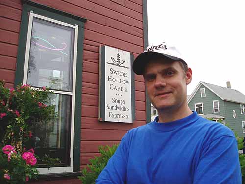 Wes Lindstrom, new owner of the Swede Hollow Cafe